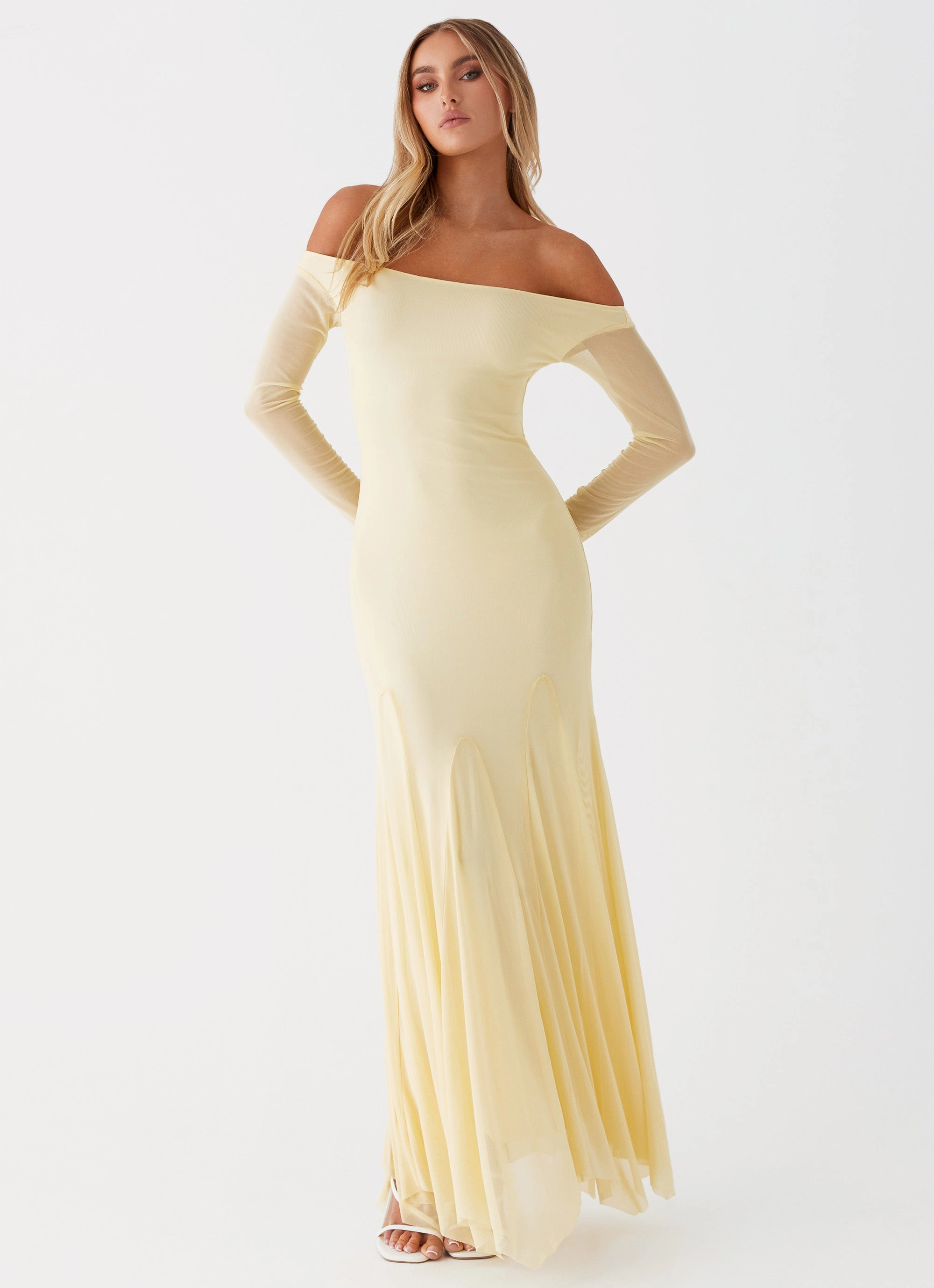 Pure Fabric Easy Wrap Maribel Maxi Dress - Yellow