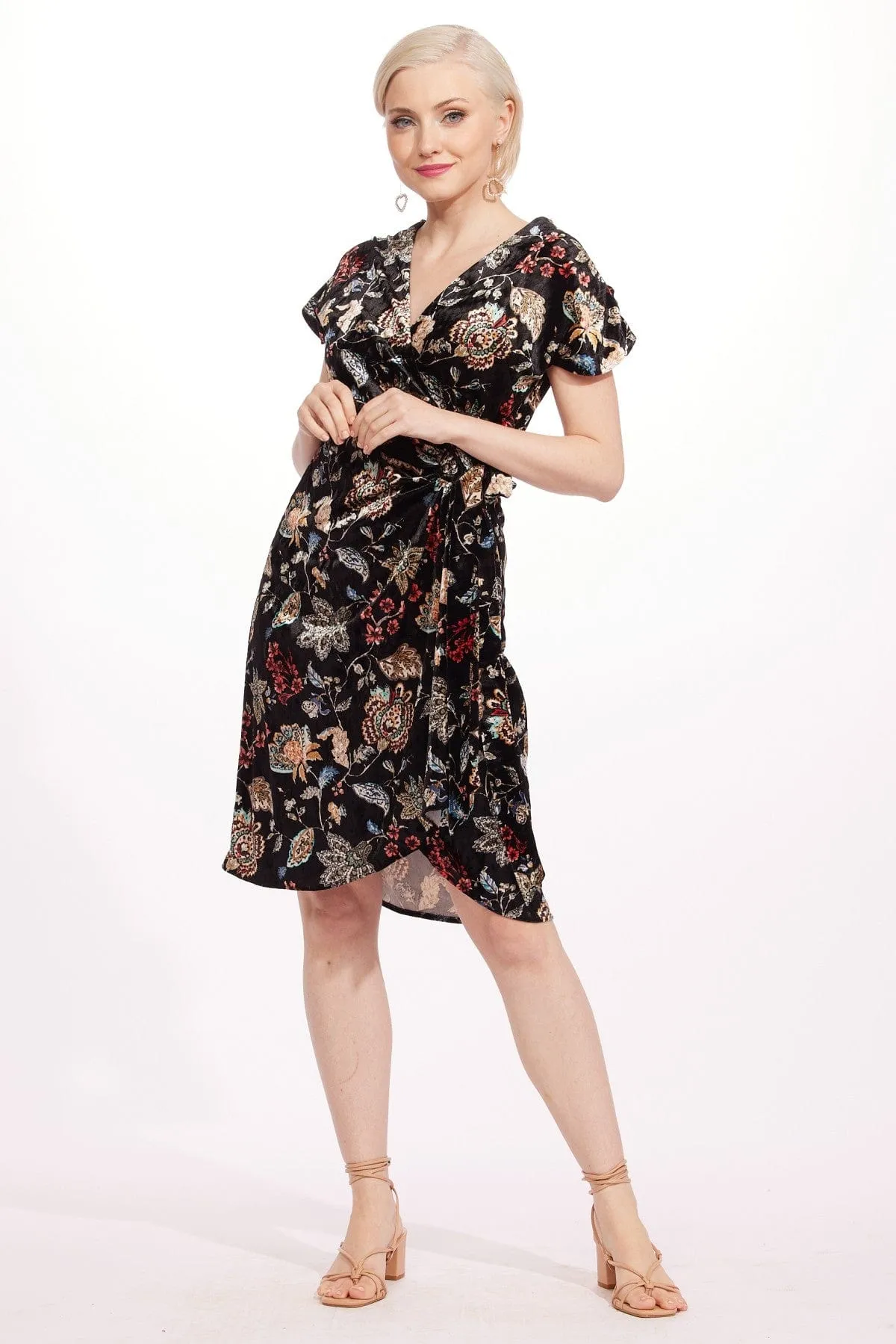 Travel Light Marika Dress - Floral Velvet
