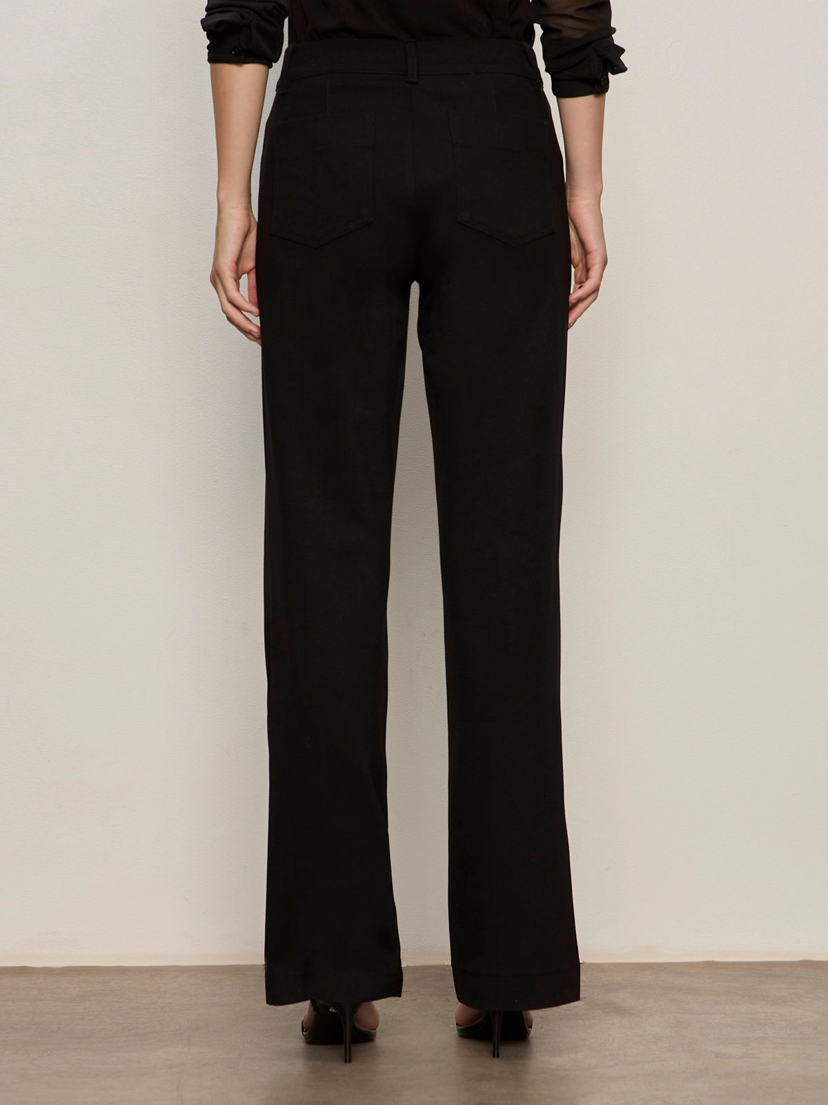 Marine Ponte Pant Black Rugged Fit Easy Match