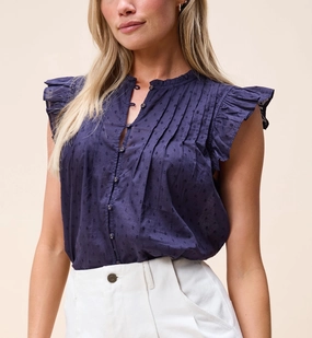 Maritza Blouse | Navy Non Irritating Stitching Maritza Blouse | Navy Cozy Wear
