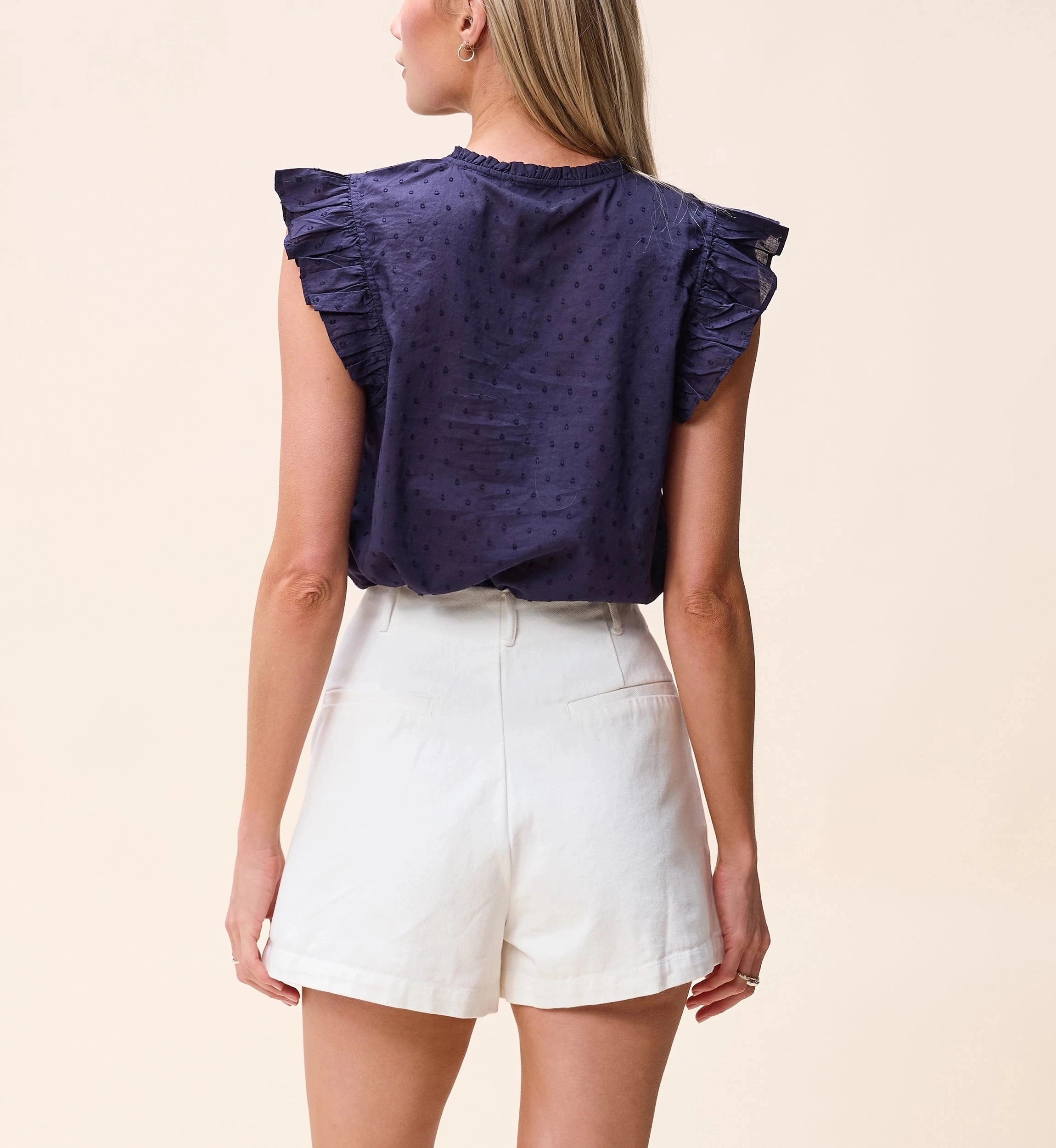 Maritza Blouse | Navy Soft Brushed Lining