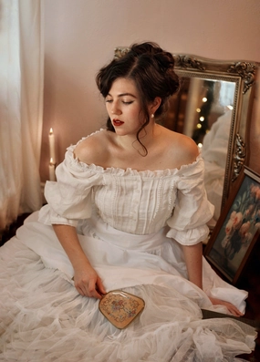 Martha 21 | Handmade lace linen blouse Layered Insulation Martha 21 | Handmade lace linen blouse Flex Fit Fabric