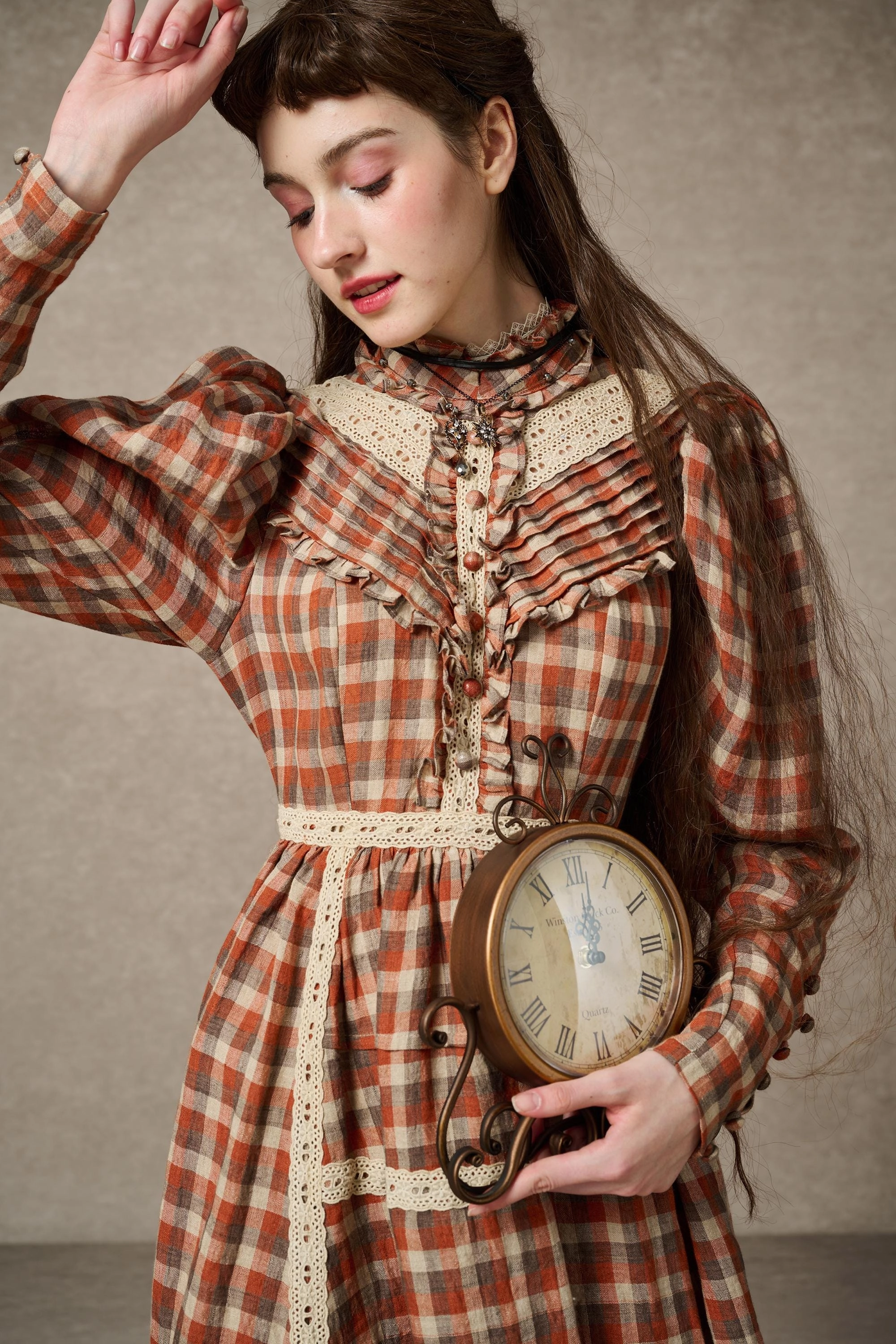 MARY 18 | VINTAGE LINEN DRESS GOWN Shrink resistant LightweightInsulation