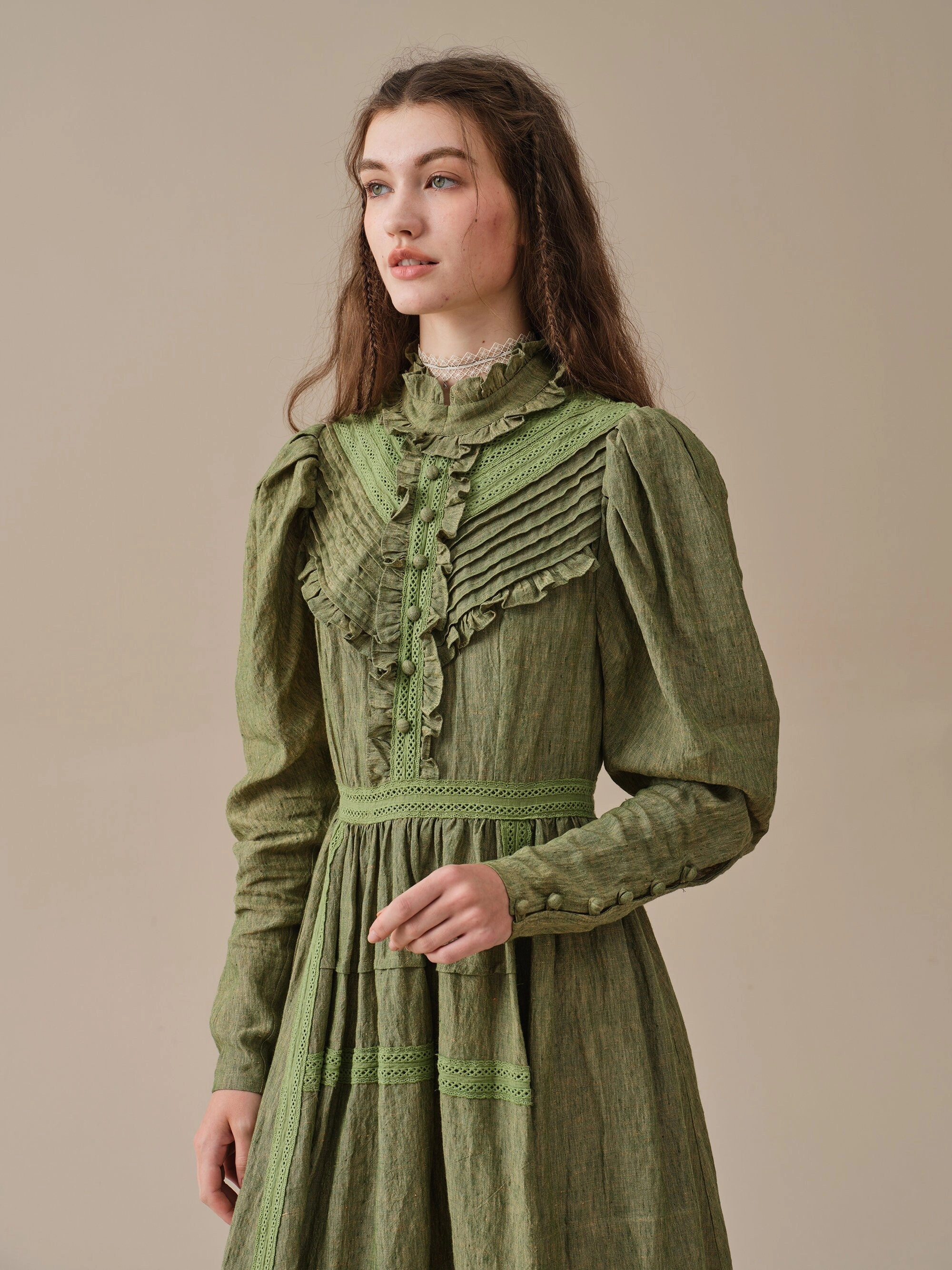 MARY 18 | VINTAGE LINEN DRESS GOWN Water Resistant Coat