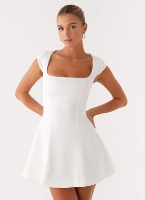 Maryjane Mini Dress - White thermal layer Maryjane Mini Dress - White Bride Friend
