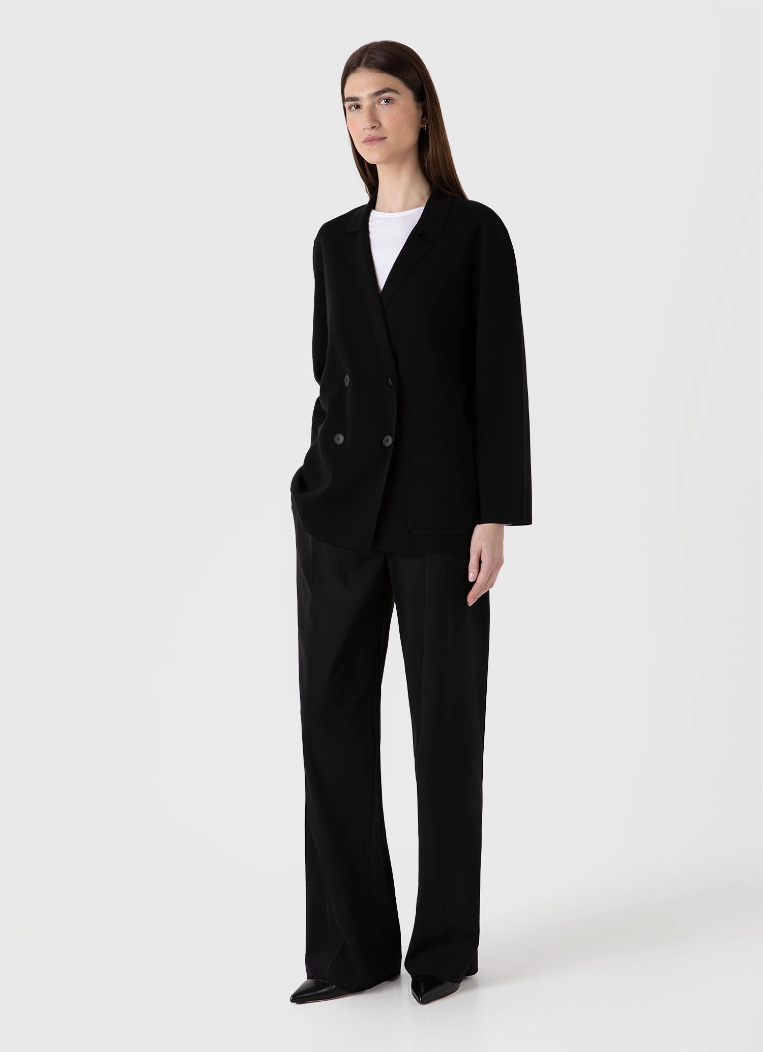 Women's Merino Milano Knit Blazer in Black Adventure Wear