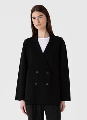 Massage oil Women's Merino Milano Knit Blazer in Black Women's Merino Milano Knit Blazer in Black Urban Wear