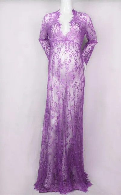 Maternity Gown Lace Fancy Summer Pregnant Dress