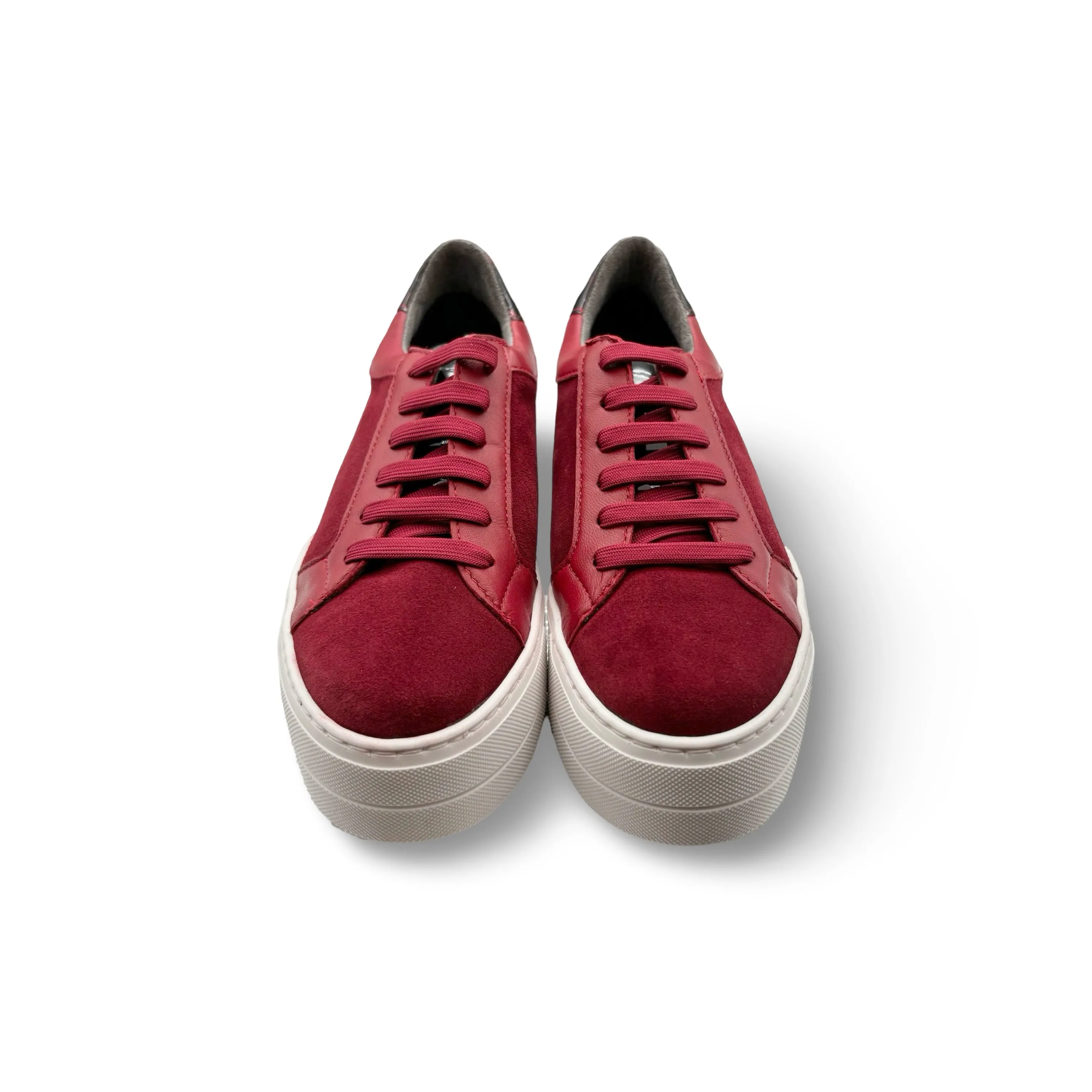 MAUDE Red Lace Up Trainer