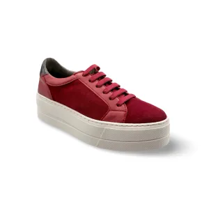 MAUDE Red Lace Up Trainer