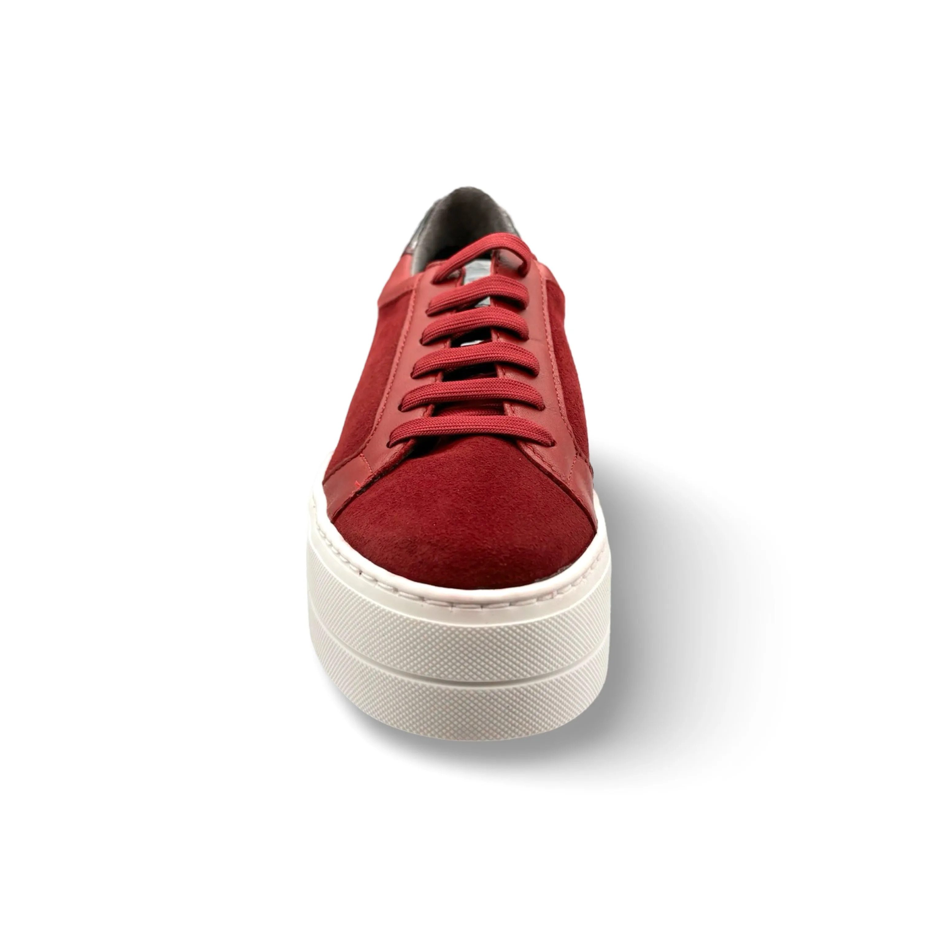 MAUDE Red Lace Up Trainer