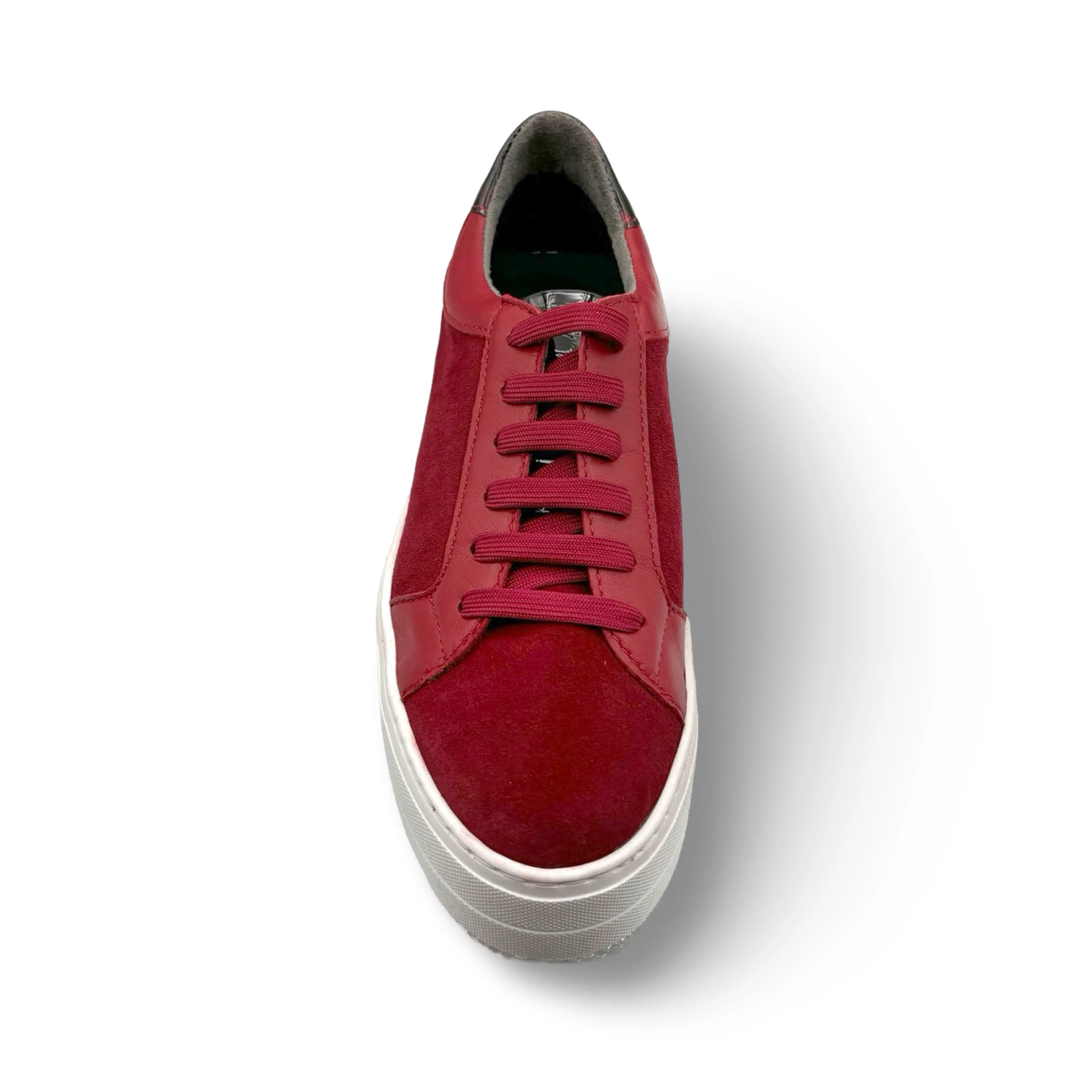 MAUDE Red Lace Up Trainer