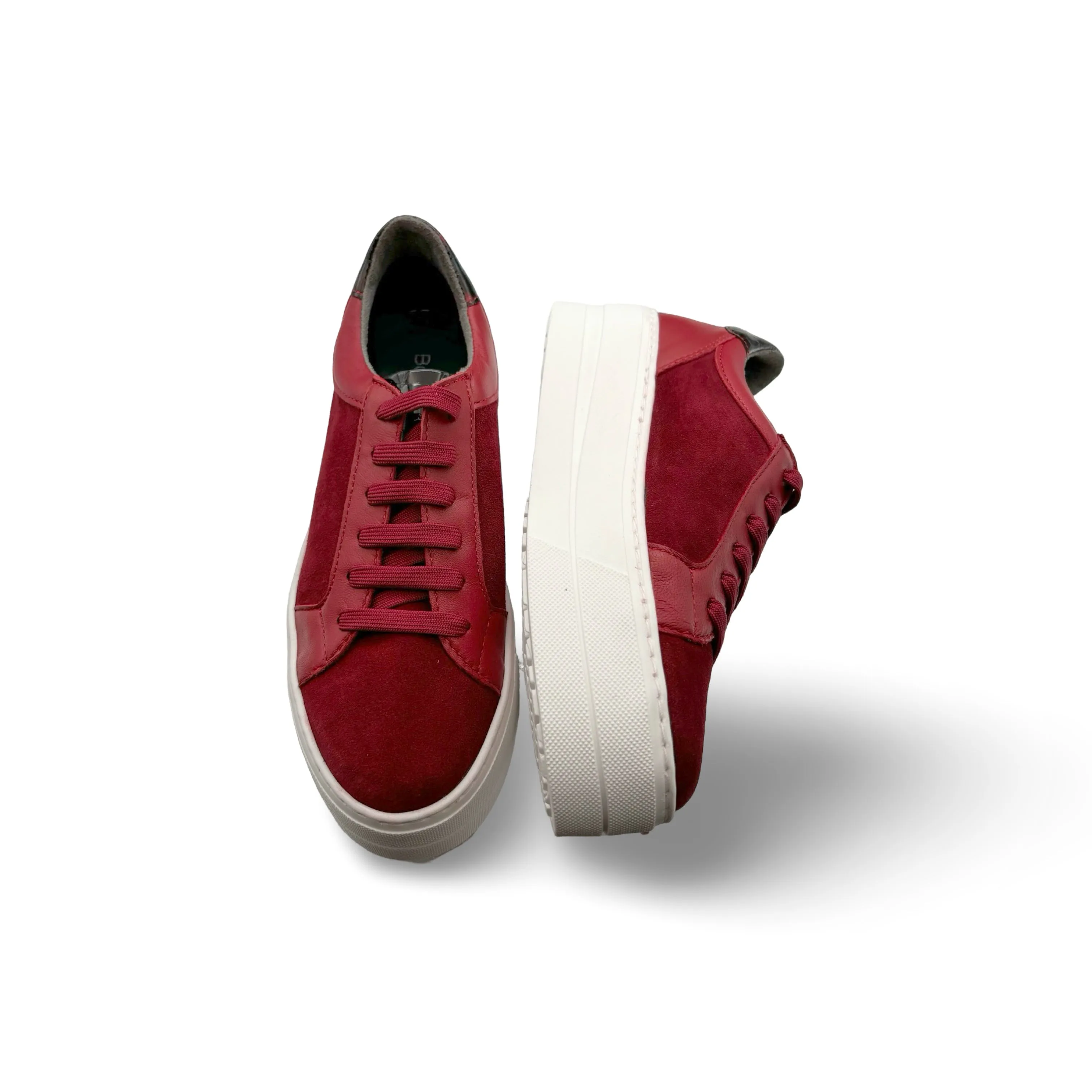 MAUDE Red Lace Up Trainer