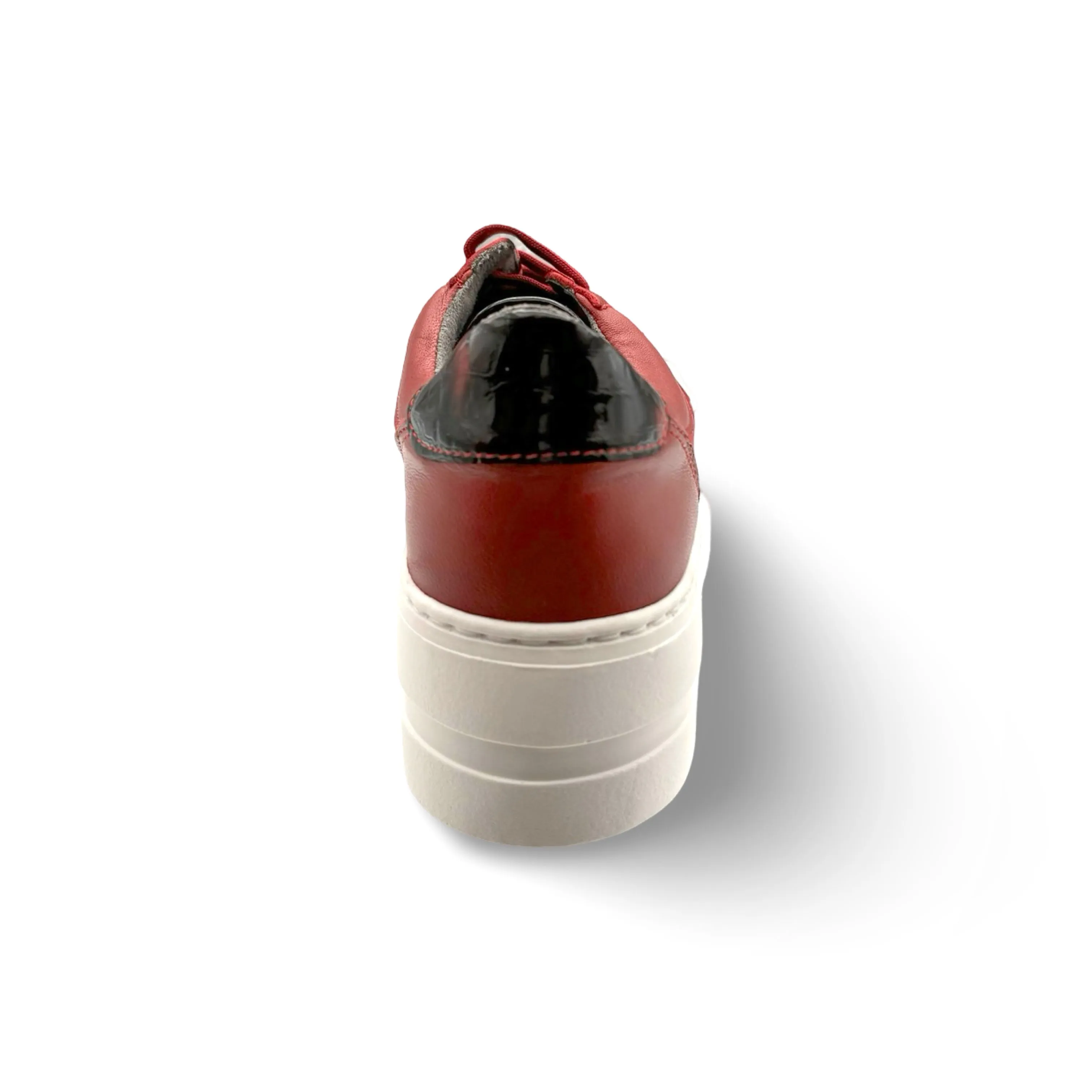 MAUDE Red Lace Up Trainer