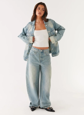 Maxwell Baggy Jeans - Washed Blue Functional Fashion Maxwell Baggy Jeans - Washed Blue Core Utility