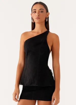 Maysa Low Rise Mini Skirt - Black DurableBartack