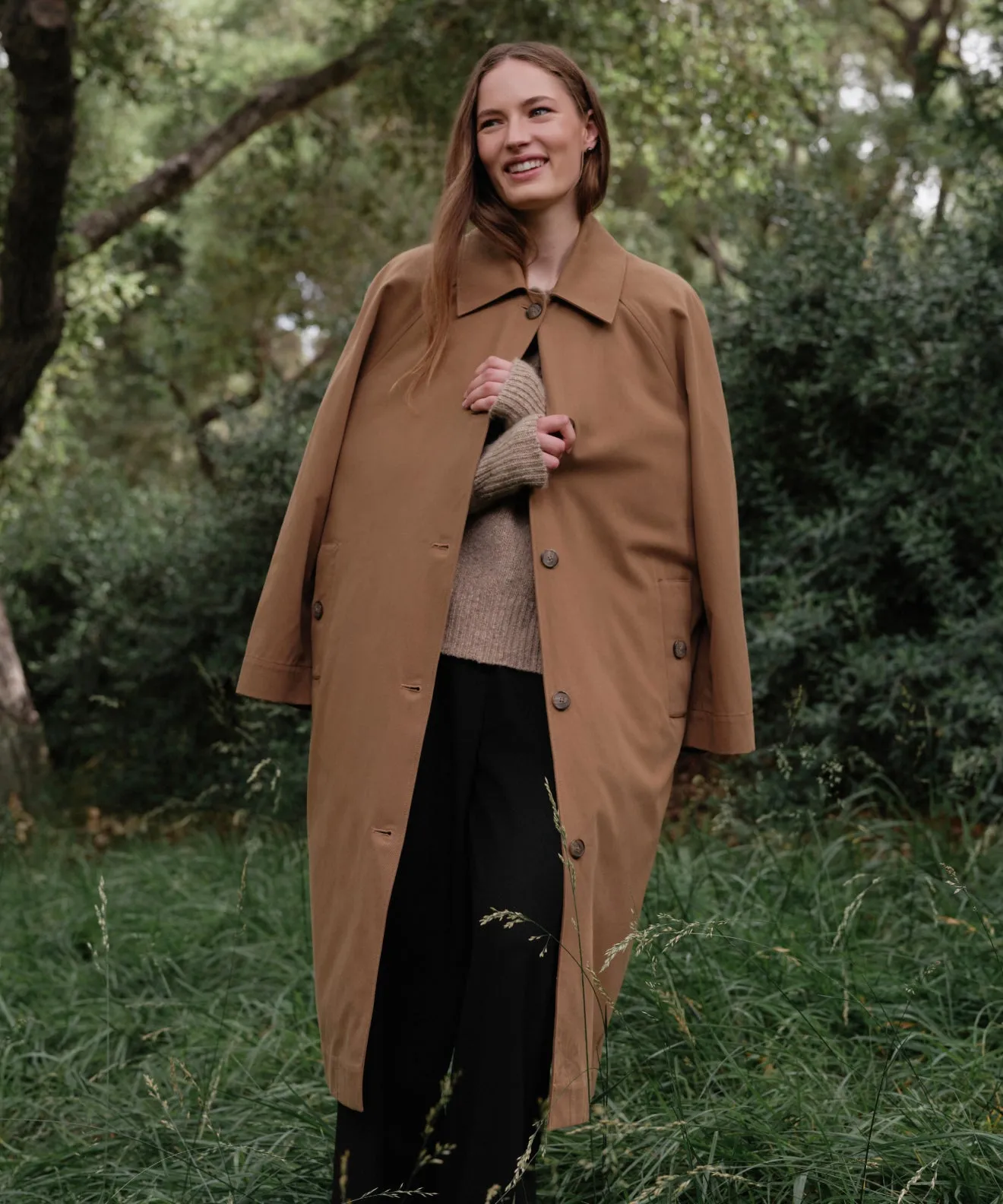 ReflectiveTrimDetails Water Repellent Coating McCall Trench Coat