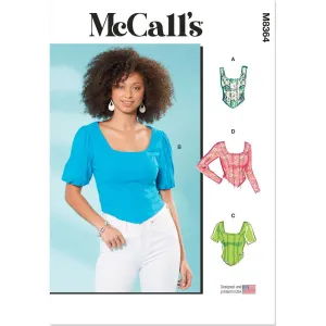 McCall's Pattern M8364 Misses' Knit Corset Tops