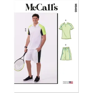 McCall's Pattern M8485 Men's Knit Tops and Shorts