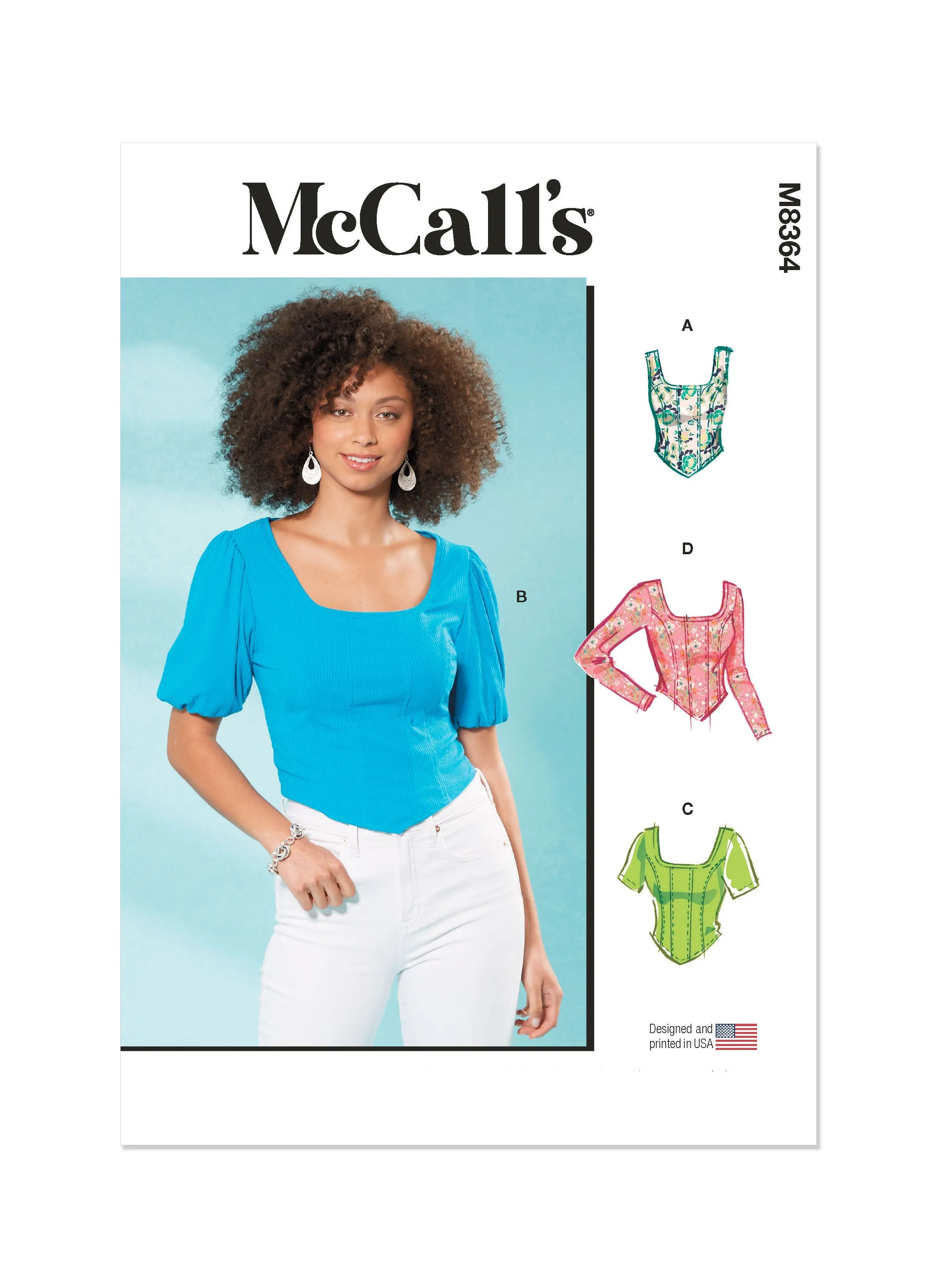 McCall's Sewing Pattern 8364 Misses' Knit Corset Tops