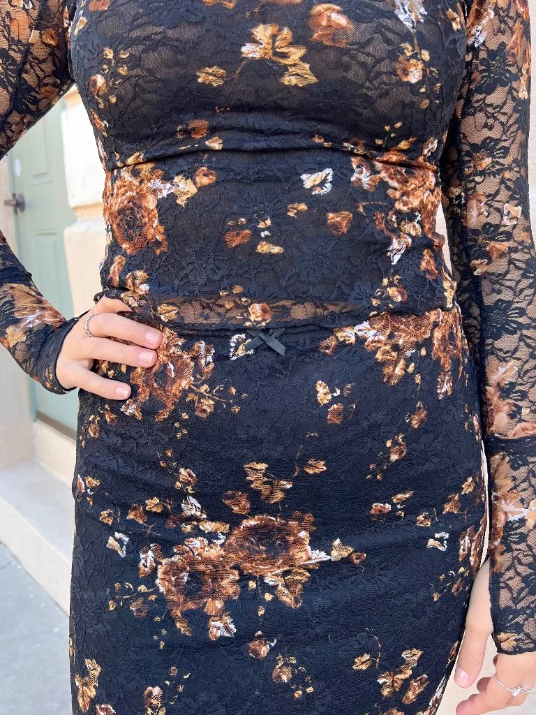 MEADOW MIDI SKIRT IN BLACK