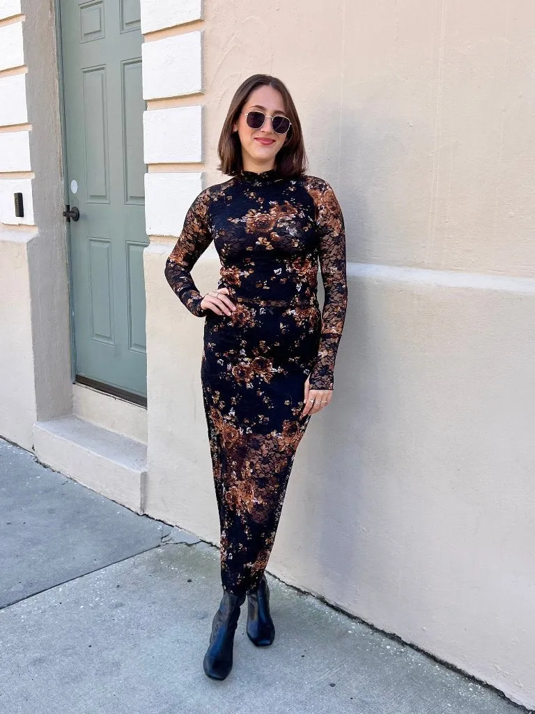 MEADOW MIDI SKIRT IN BLACK