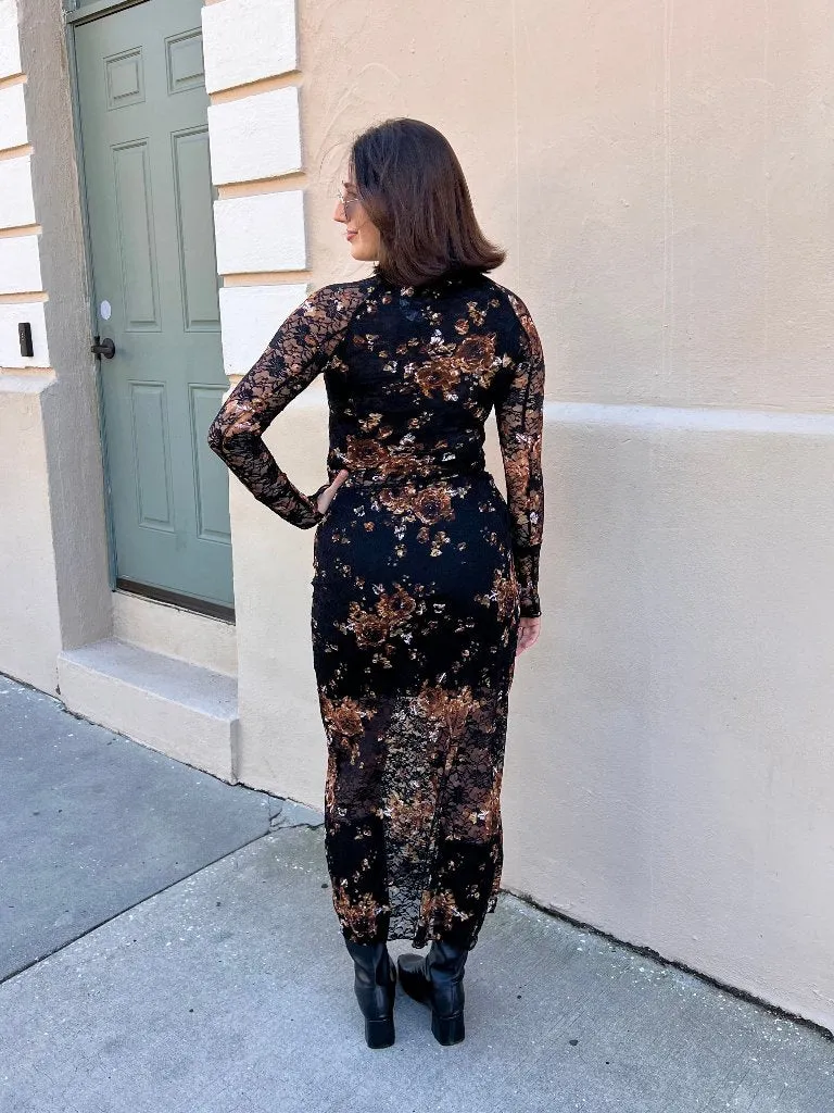MEADOW MIDI SKIRT IN BLACK