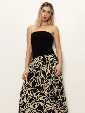 Meet Me At Sea Midi Dress Black Mirage Refined Style Satin-Finish Meet Me At Sea Midi Dress Black Mirage