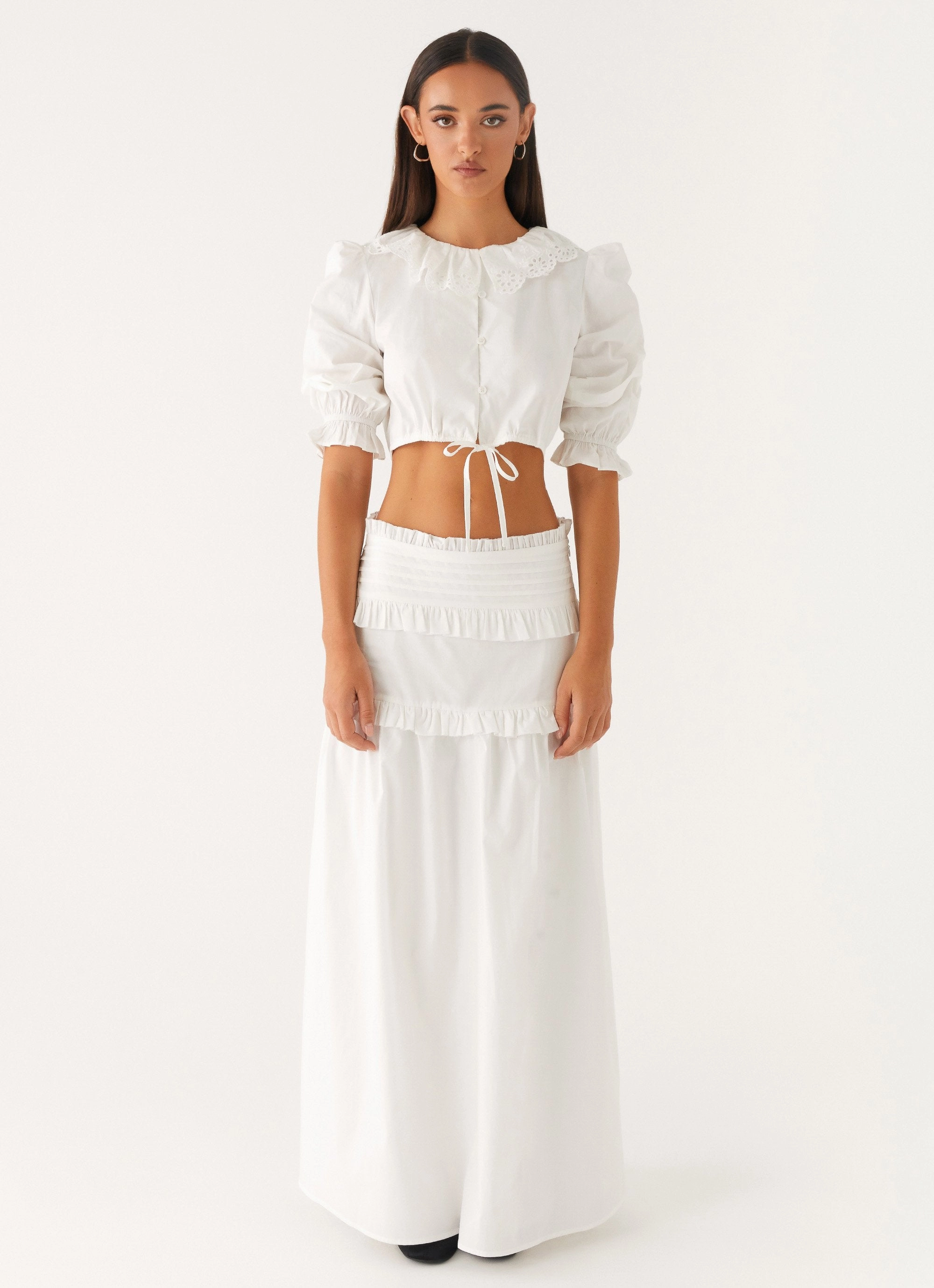 MultiDirectionalStretch Lightweight Material Melania Blouse - White