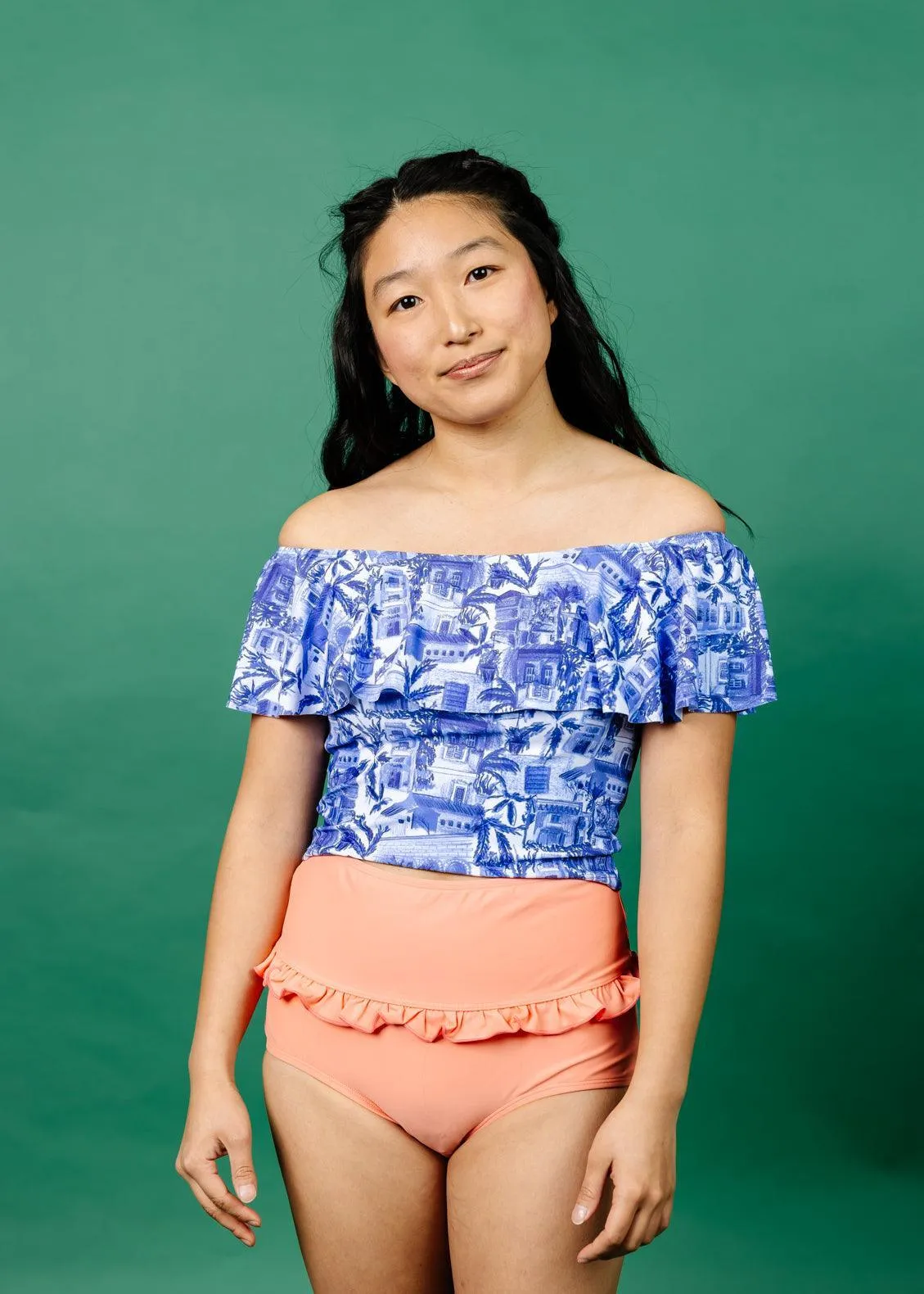 Melon | Mid-Ruffle Bottoms
