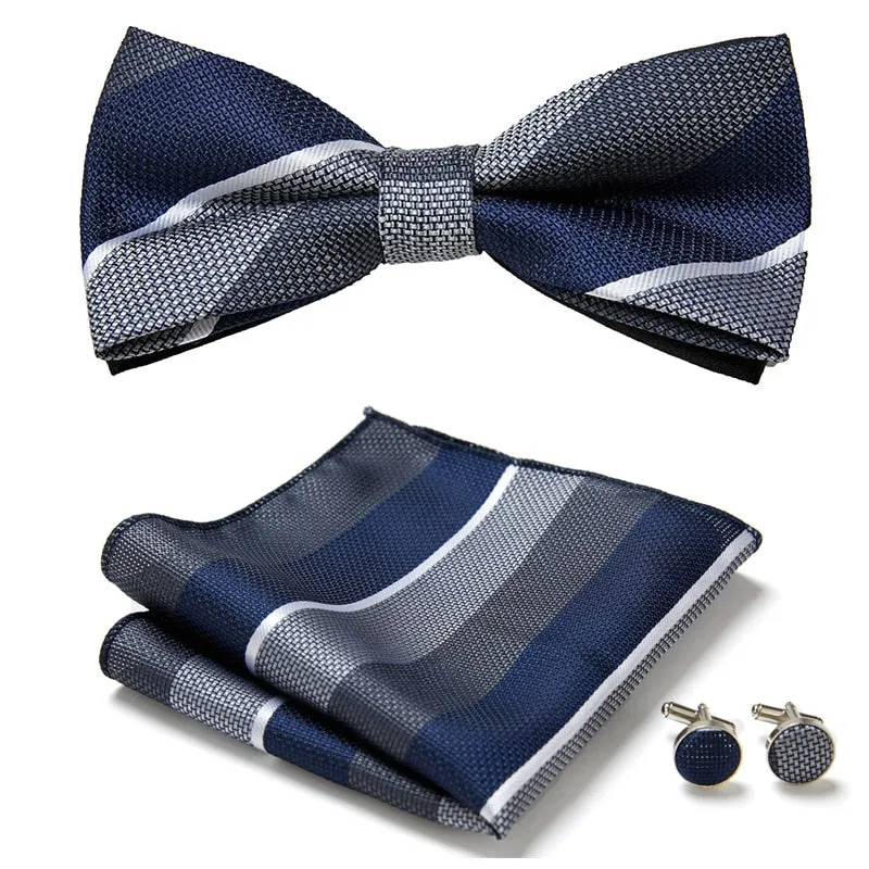 Men Bow Tie And Pocket Square