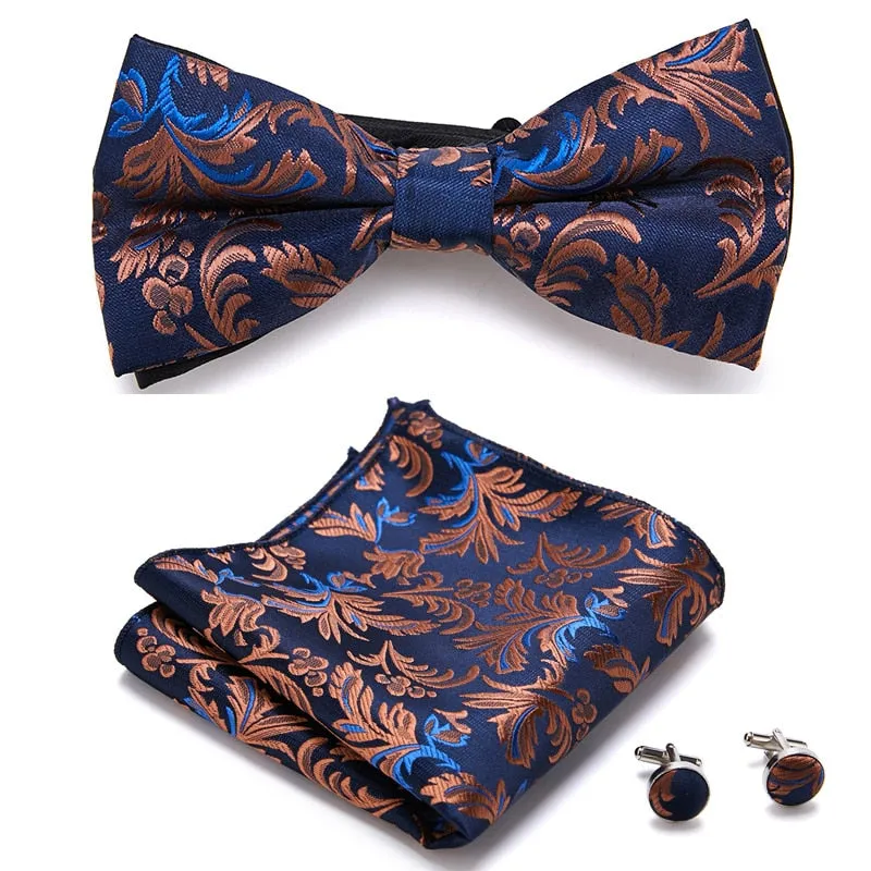 Men Bow Tie And Pocket Square