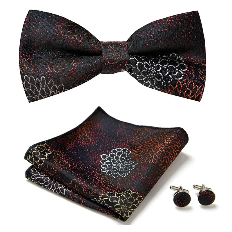 Men Bow Tie And Pocket Square