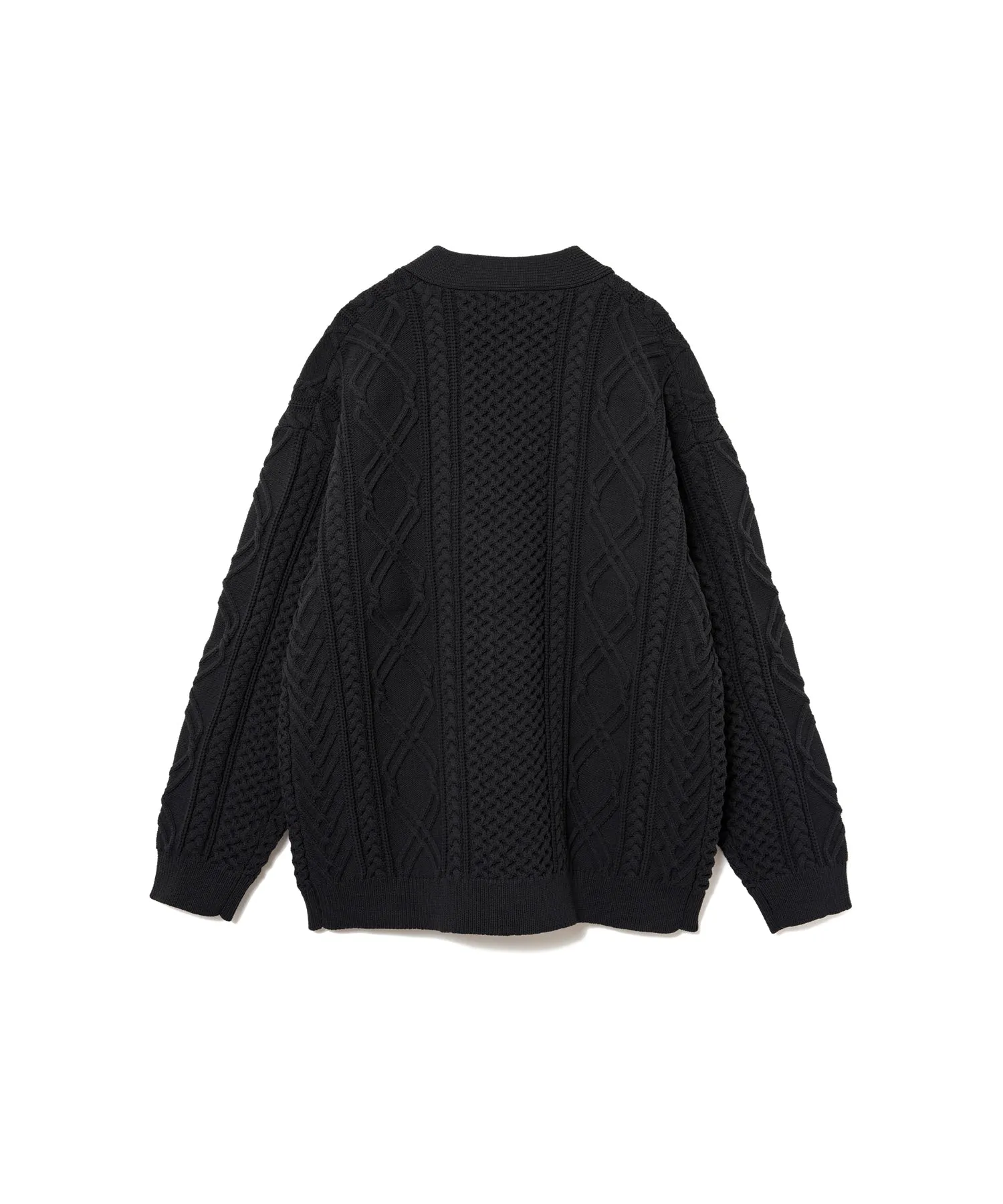【MEN】アランケーブルニットカーディガン