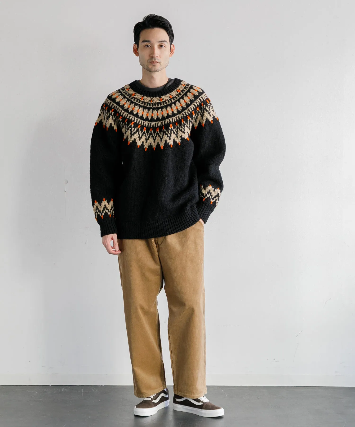 【MEN】ノルディッククルーネックニット