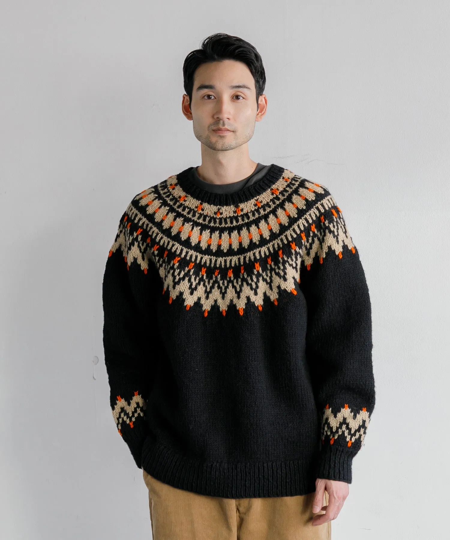 【MEN】ノルディッククルーネックニット
