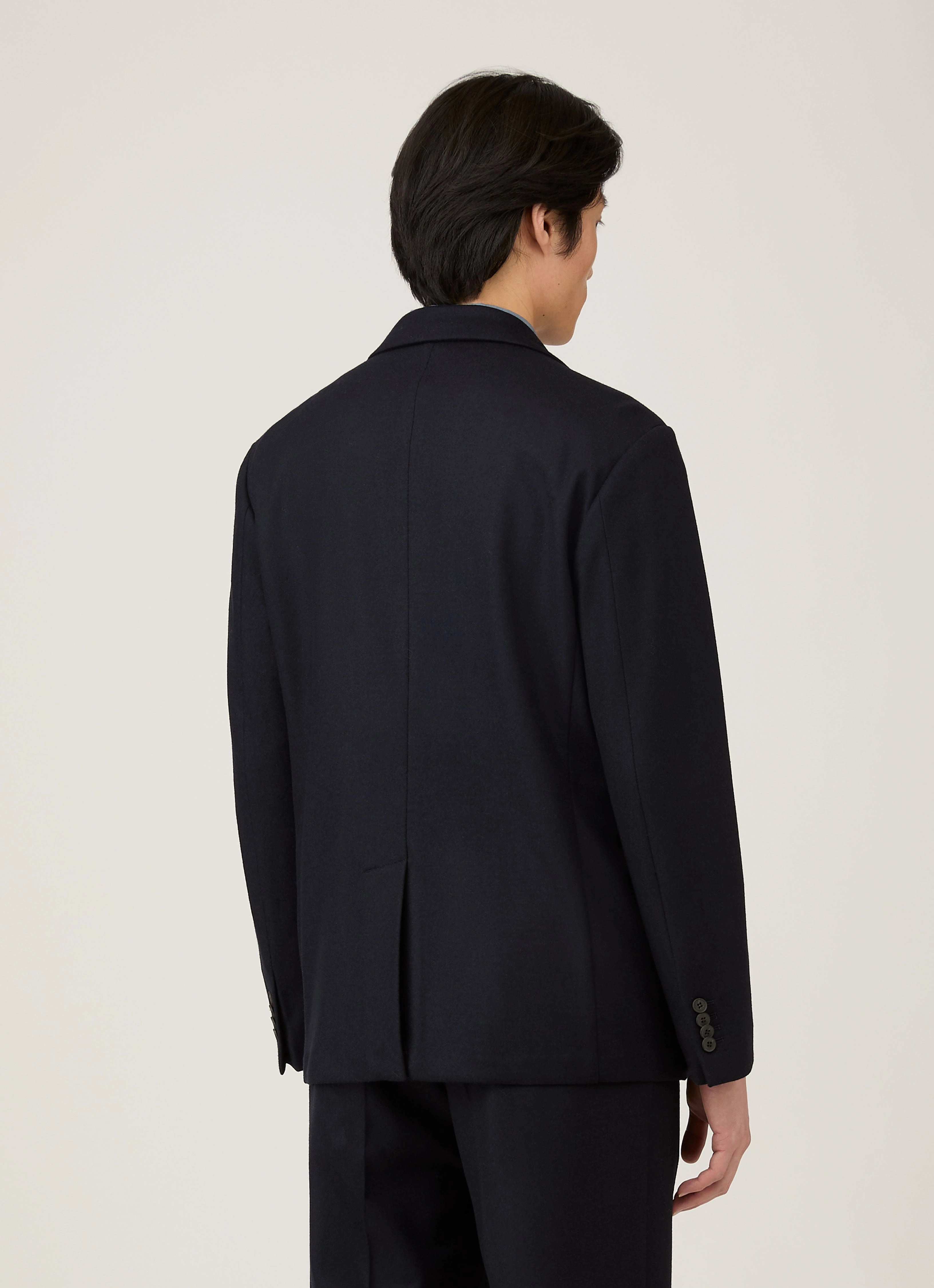 Cozy Jacket Men's Boiled Wool Blazer in Navy