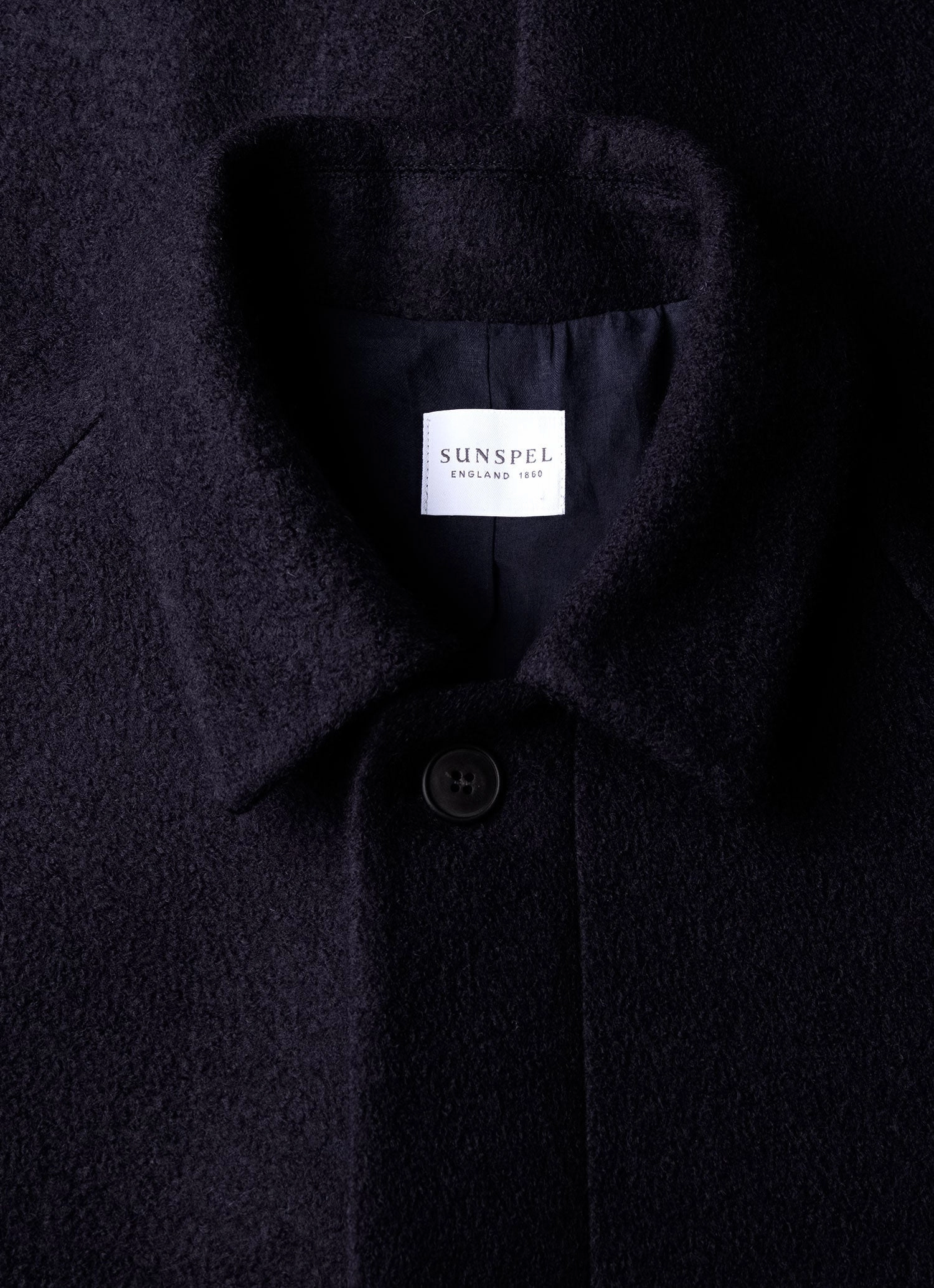 Adapt Men's Boiled Wool Car Coat in Navy