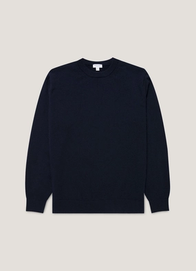Men's Cashmere Crew Neck Jumper in Navy City Smart Men's Cashmere Crew Neck Jumper in Navy Cold Warmth Durable Blends