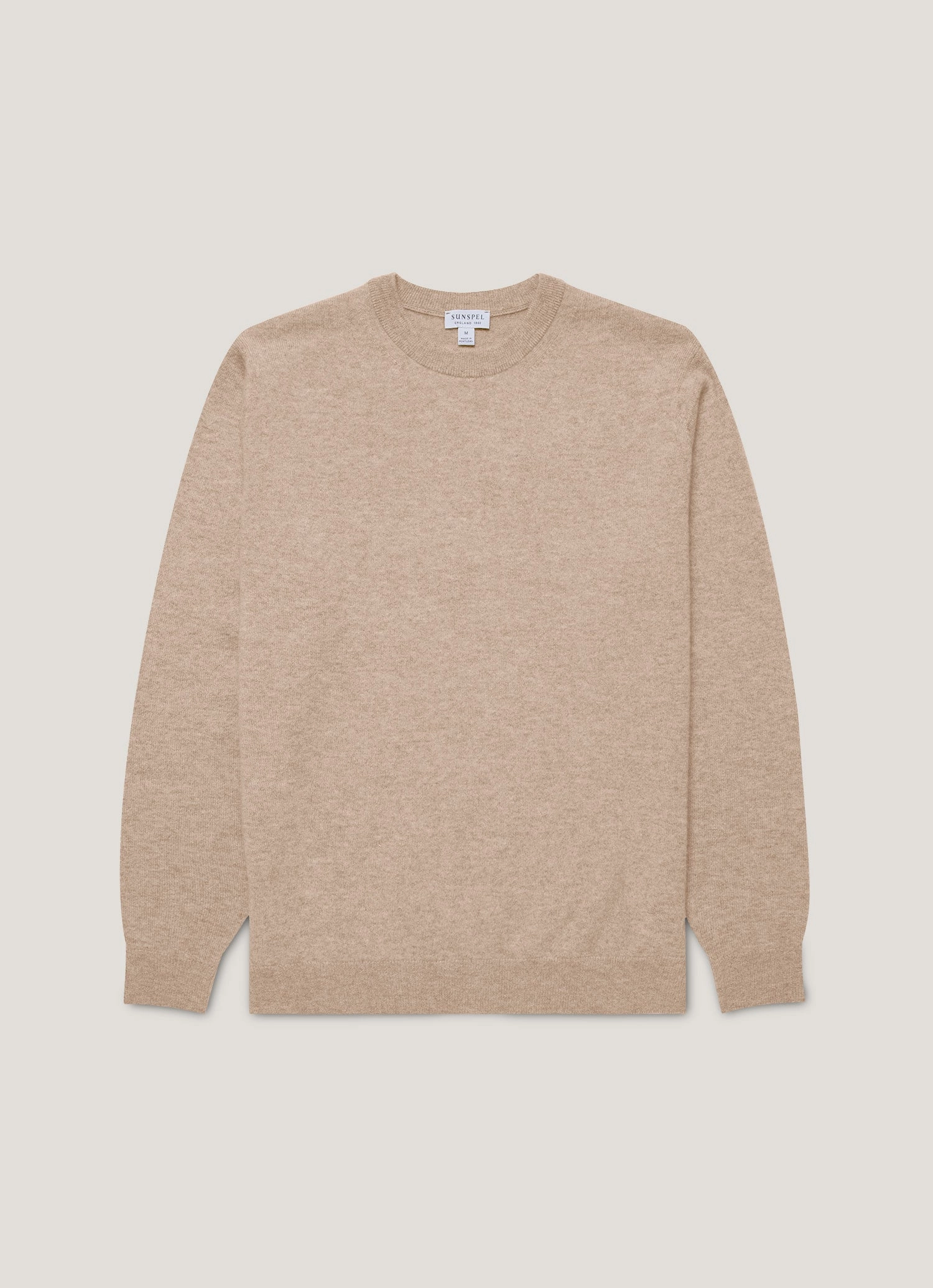 Multi Look All Day Men's Cashmere Crew Neck Jumper in Oatmeal Melange