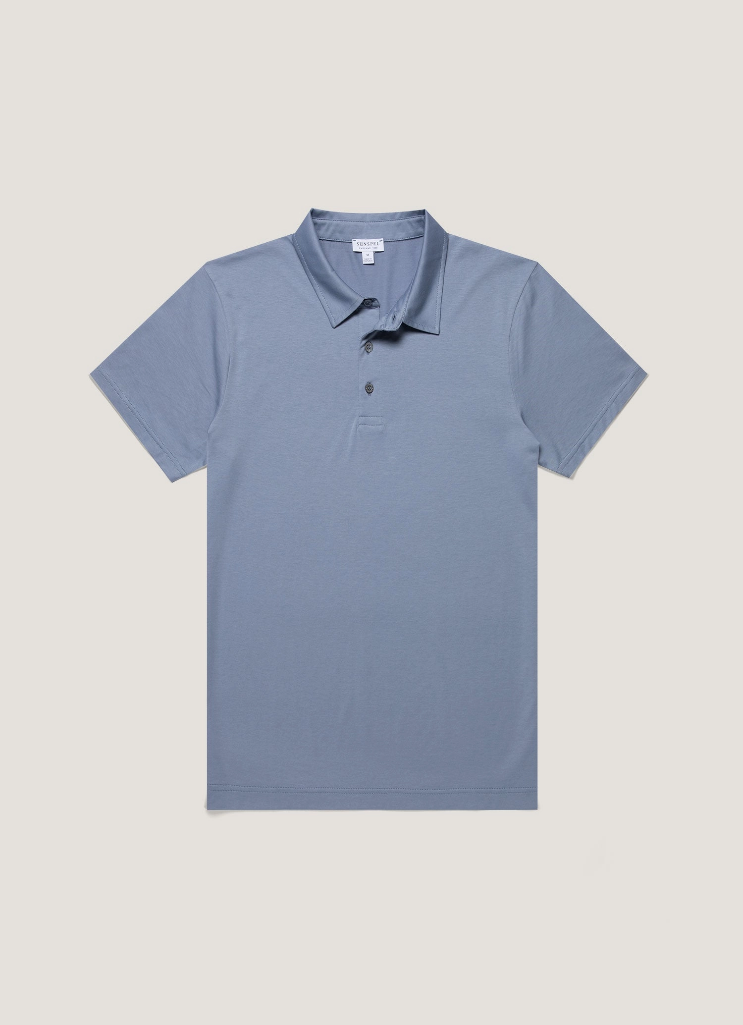 Men's Classic Jersey Polo Shirt in Vintage Blue Perfect Layering