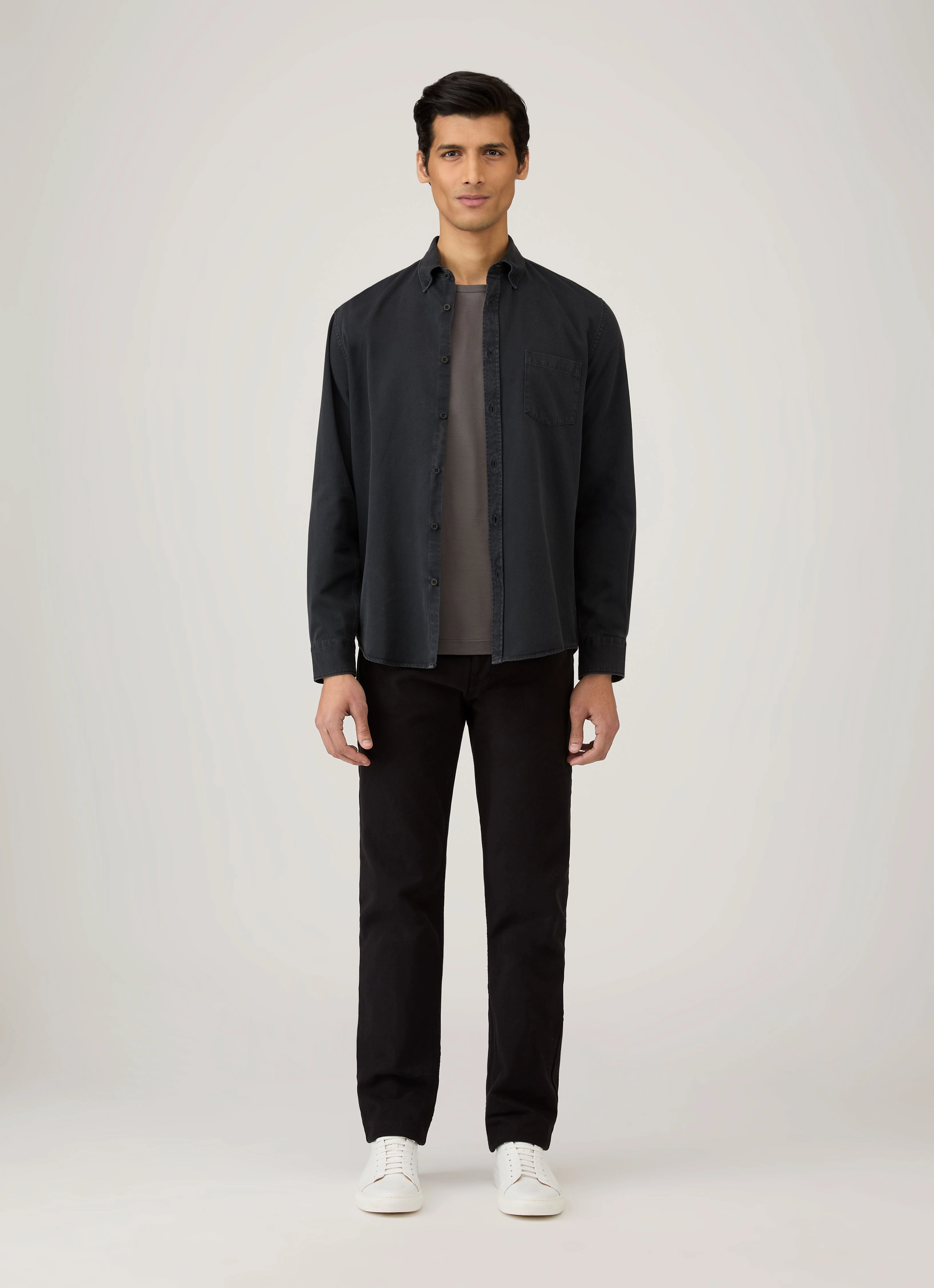 Men's Classic T-shirt in Charcoal Relax Trend NonIronTechnology