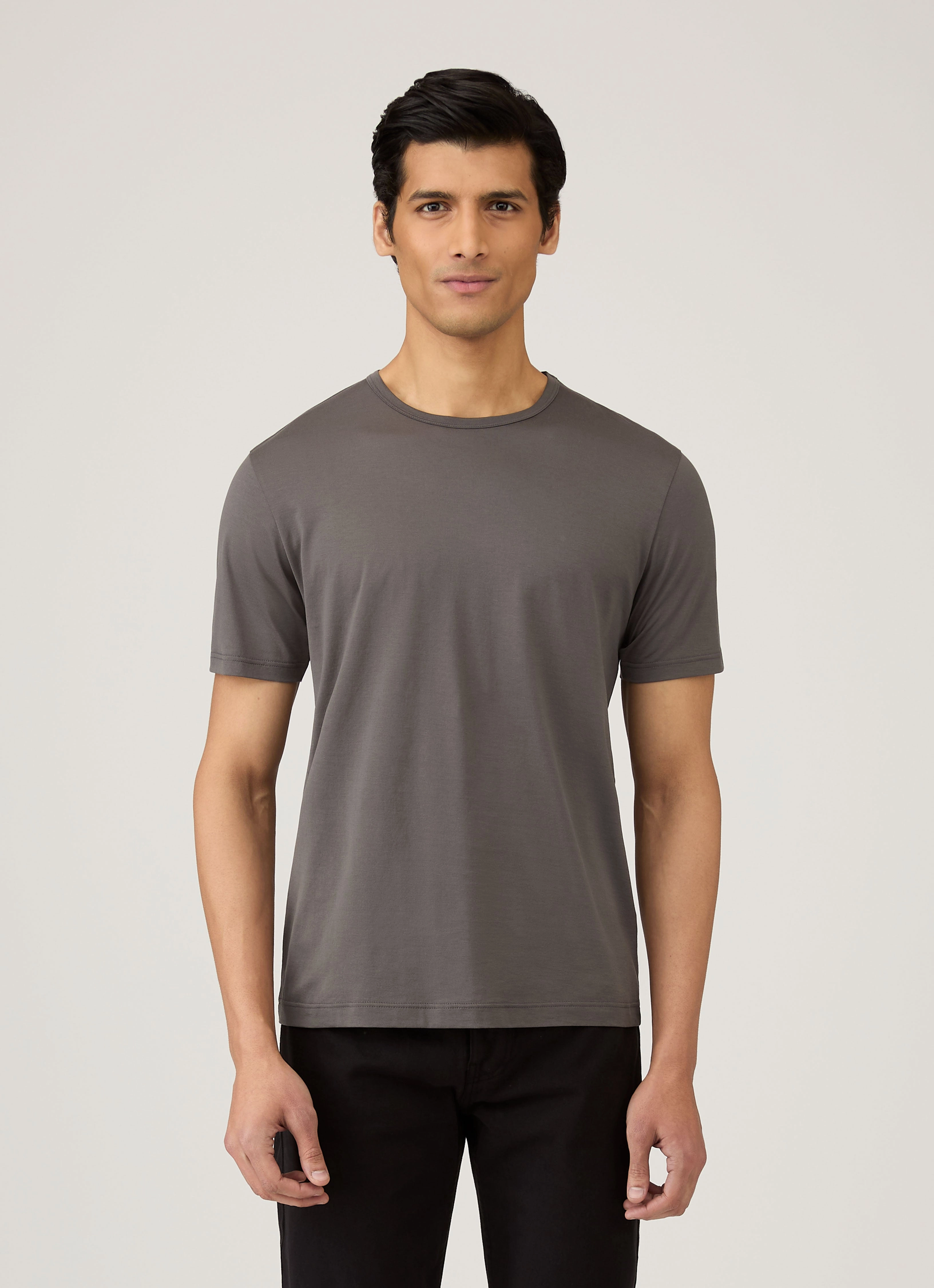 Men's Classic T-shirt in Charcoal V-Neck MultiPly Fabric