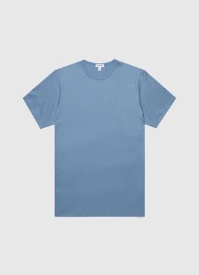 Men's Classic T-shirt in Como Blue Personalized Touch Men's Classic T-shirt in Como Blue Tagless Comfort Wide Neck Opening