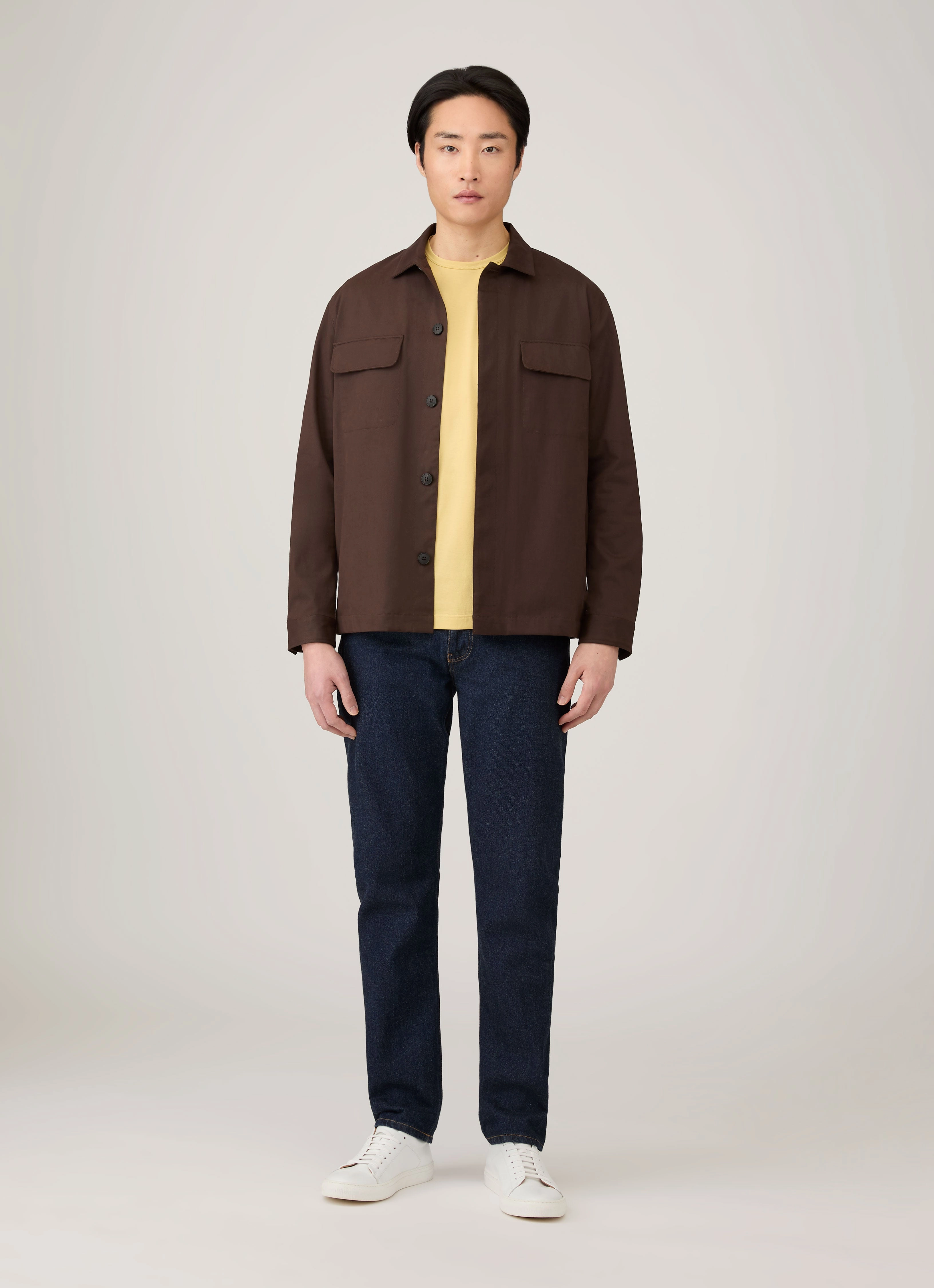 Men's Classic T-shirt in Dusty Yellow SeamlessSidePanels