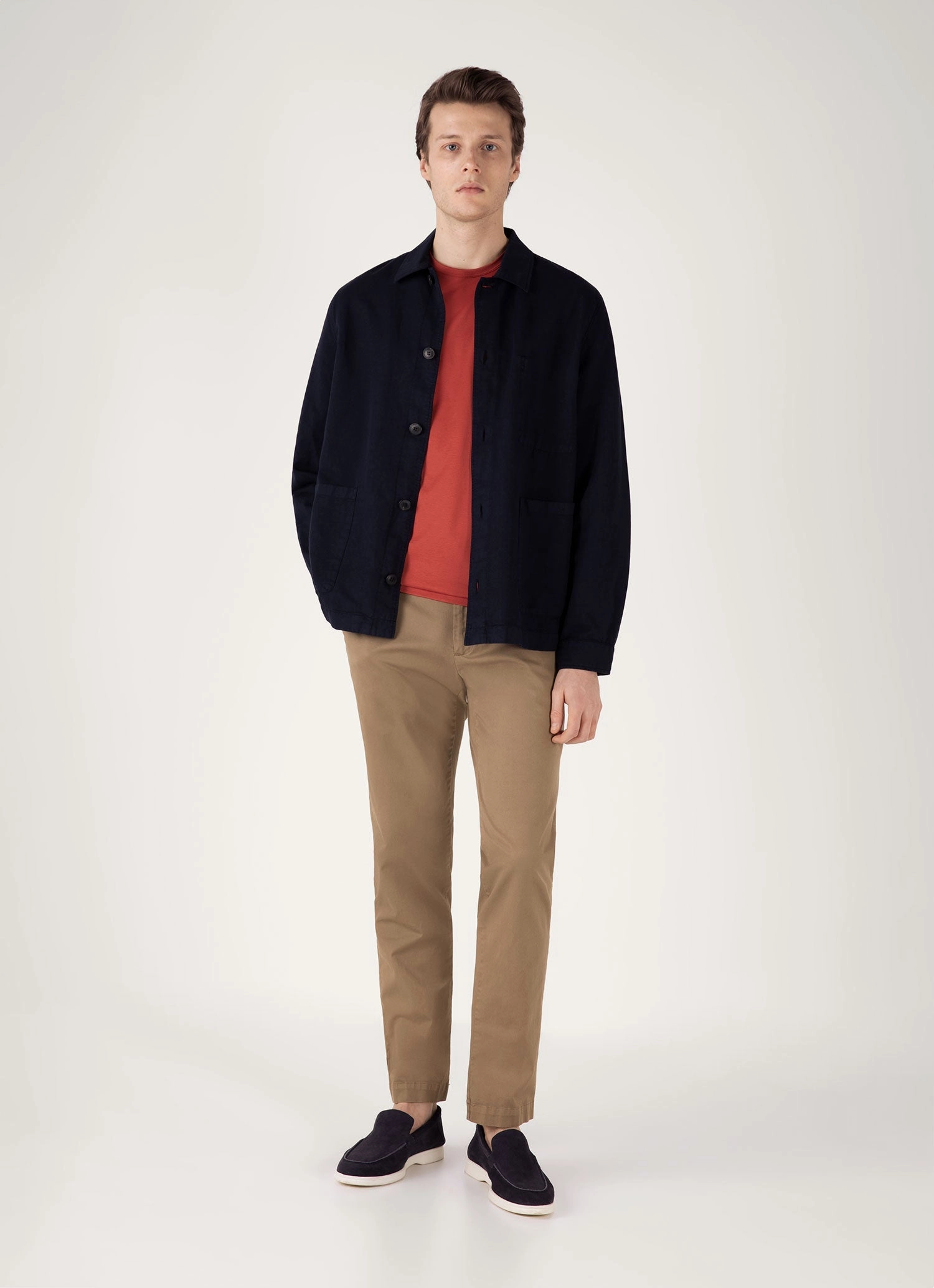 Elastic Fit Men's Classic T-shirt in Garnet Red