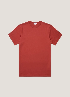 Men's Classic T-shirt in Garnet Red Functional Comfort Men's Classic T-shirt in Garnet Red Minimalist Style Office Attire