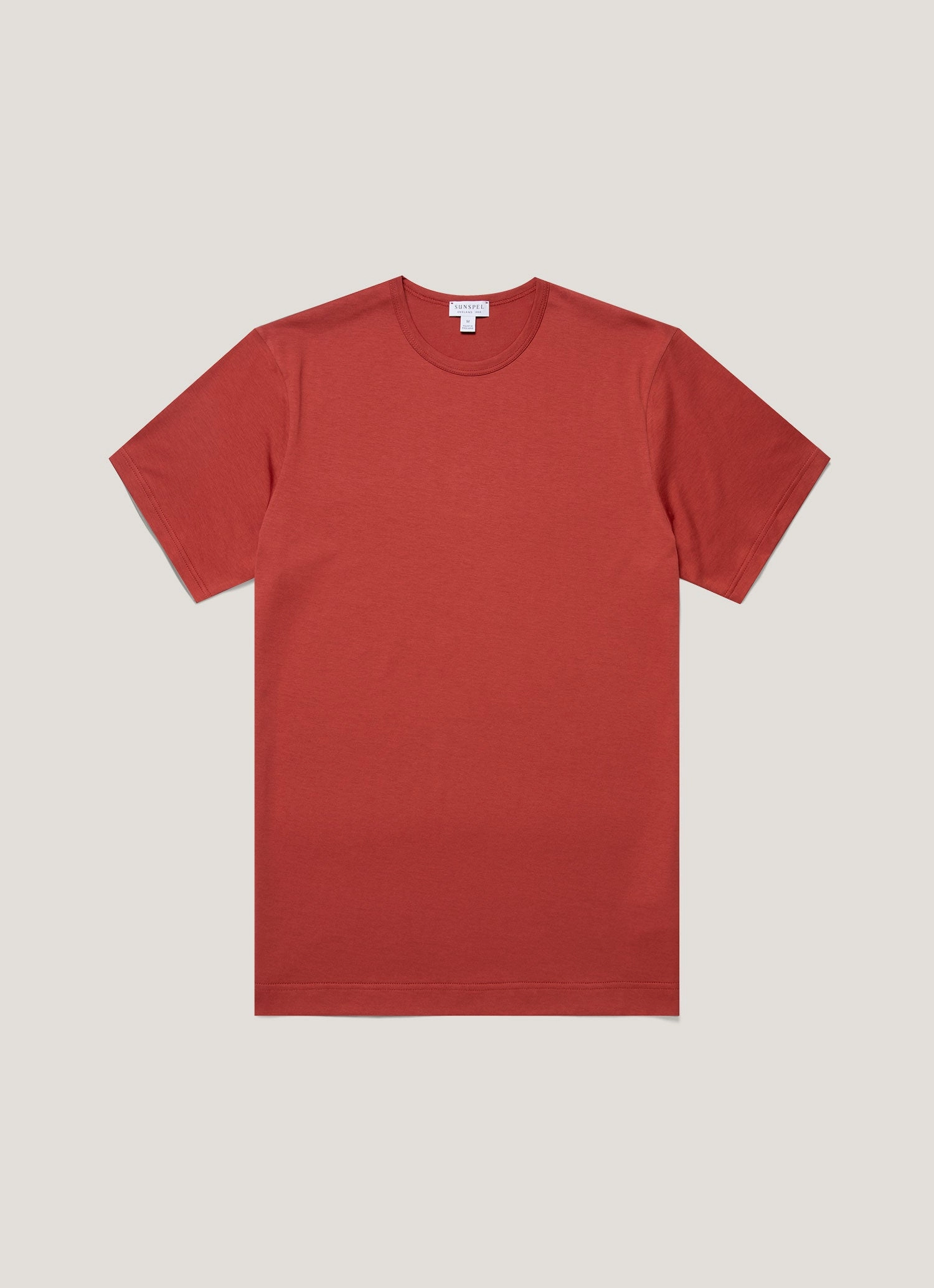Men's Classic T-shirt in Garnet Red Minimalist Style Office Attire