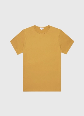 Men's Classic T-shirt in Mustard Fun - enjoyable Men's Classic T-shirt in Mustard Active Fit