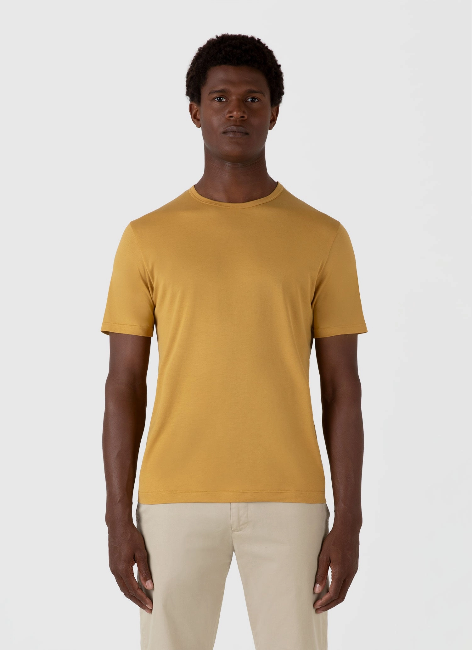 Men's Classic T-shirt in Mustard Light and Breezy Cozy Layers